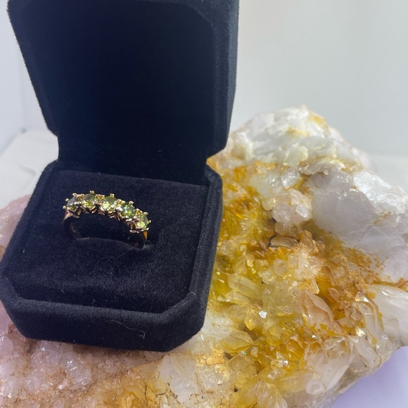 1.8ct PERIDOT 14k plated RING-size 7 - Picture 8 of 11